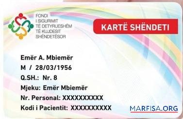 Realistic Albania Mandatory health care insurance fund health card real example